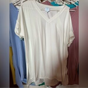 Pink Lily white V neck top